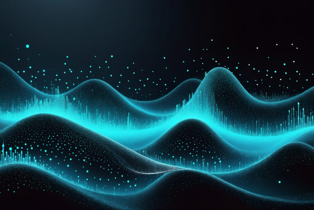 3D流体未来感脉冲波科技背景图