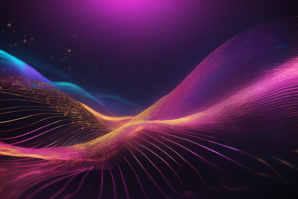 3D流体未来感脉冲波科技背景图