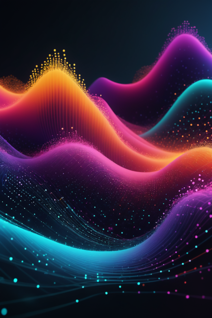 3D流体未来感脉冲波科技背景图