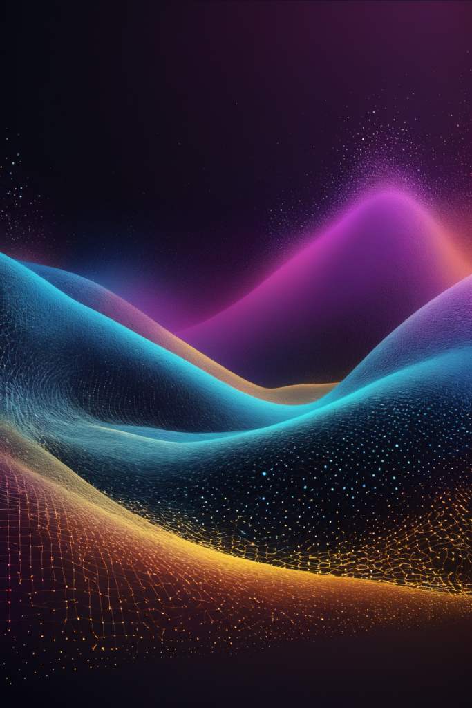 3D流体未来感脉冲波科技背景图