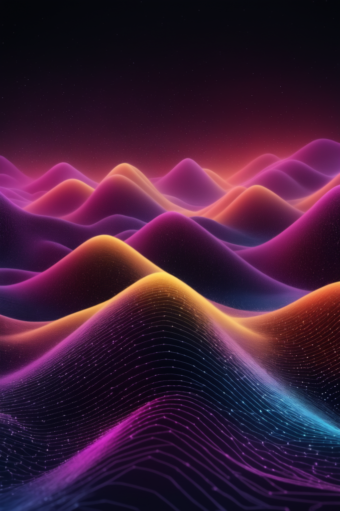 3D流体未来感脉冲波科技背景图