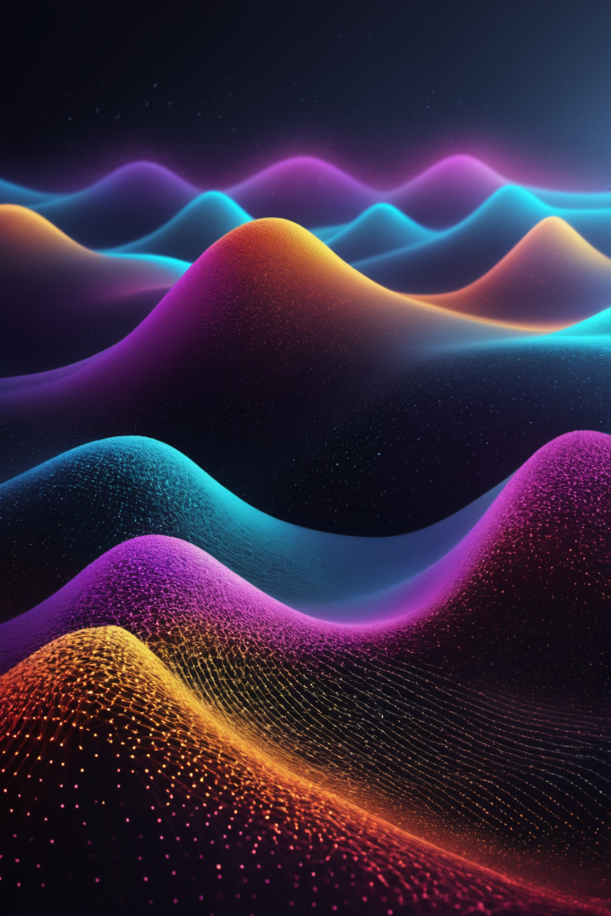 3D流体未来感脉冲波科技背景图