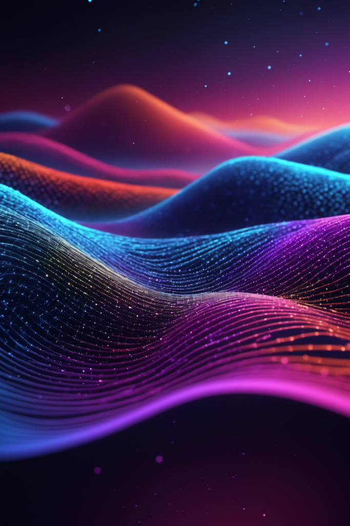 3D流体未来感脉冲波科技背景图