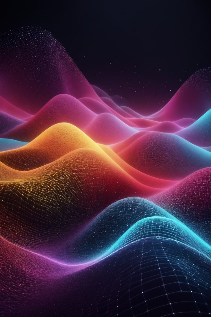 3D流体未来感脉冲波科技背景图