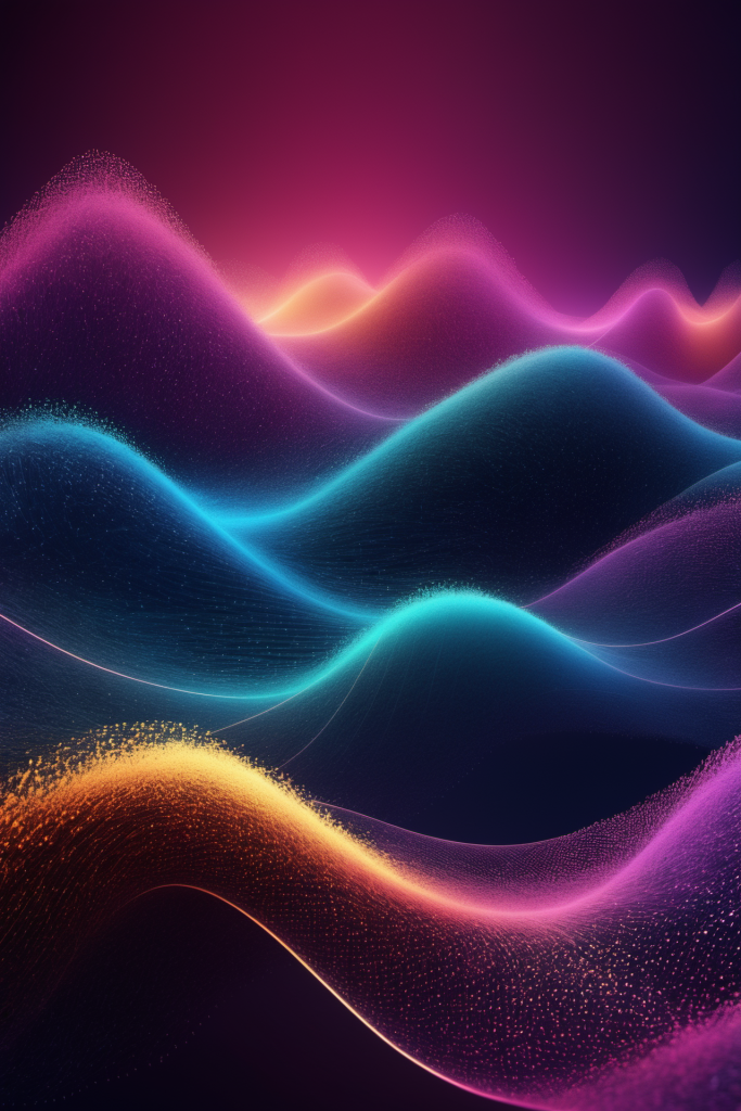 3D流体未来感脉冲波科技背景图