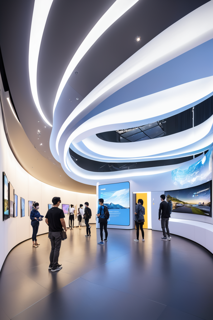 展览设计现代科技展厅摄影图png下载_编号614202690989331905-设图网