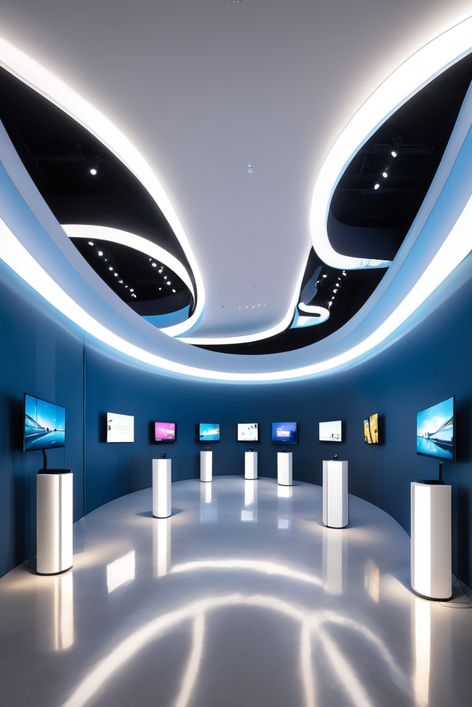 科学成果展览现代科技展厅摄影图