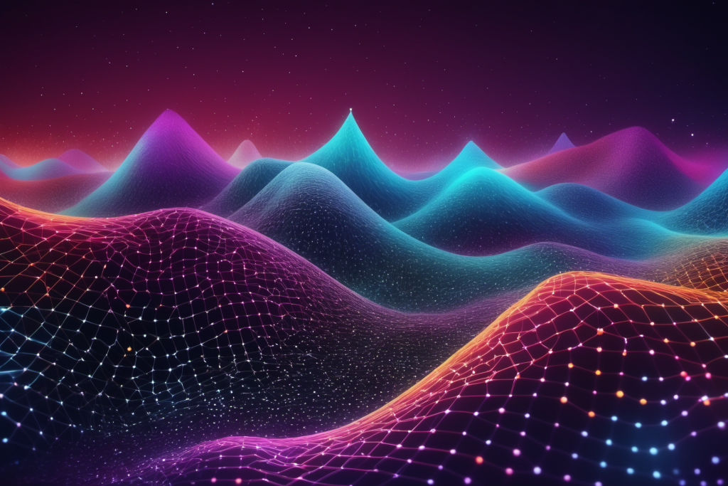 3D流体未来感脉冲波科技背景图