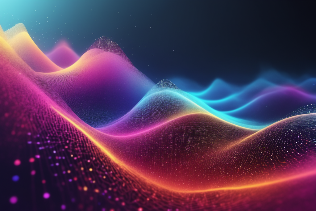 3D流体未来感脉冲波科技背景图