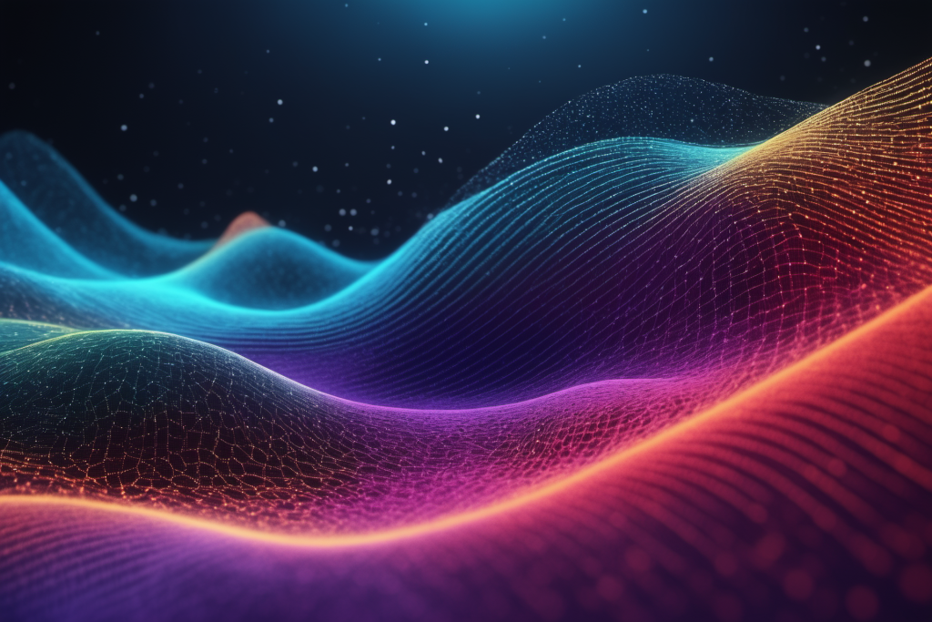 3D流体未来感脉冲波科技背景图