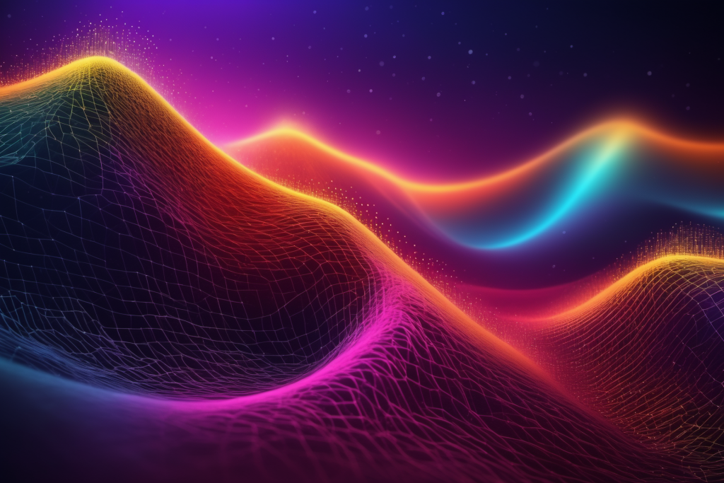 3D流体未来感脉冲波科技背景图