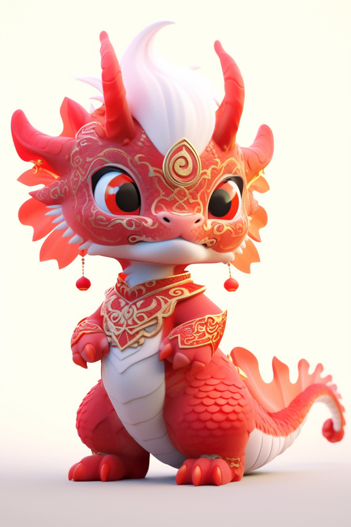 3d卡通龙立体喜庆中国龙2024中国龙