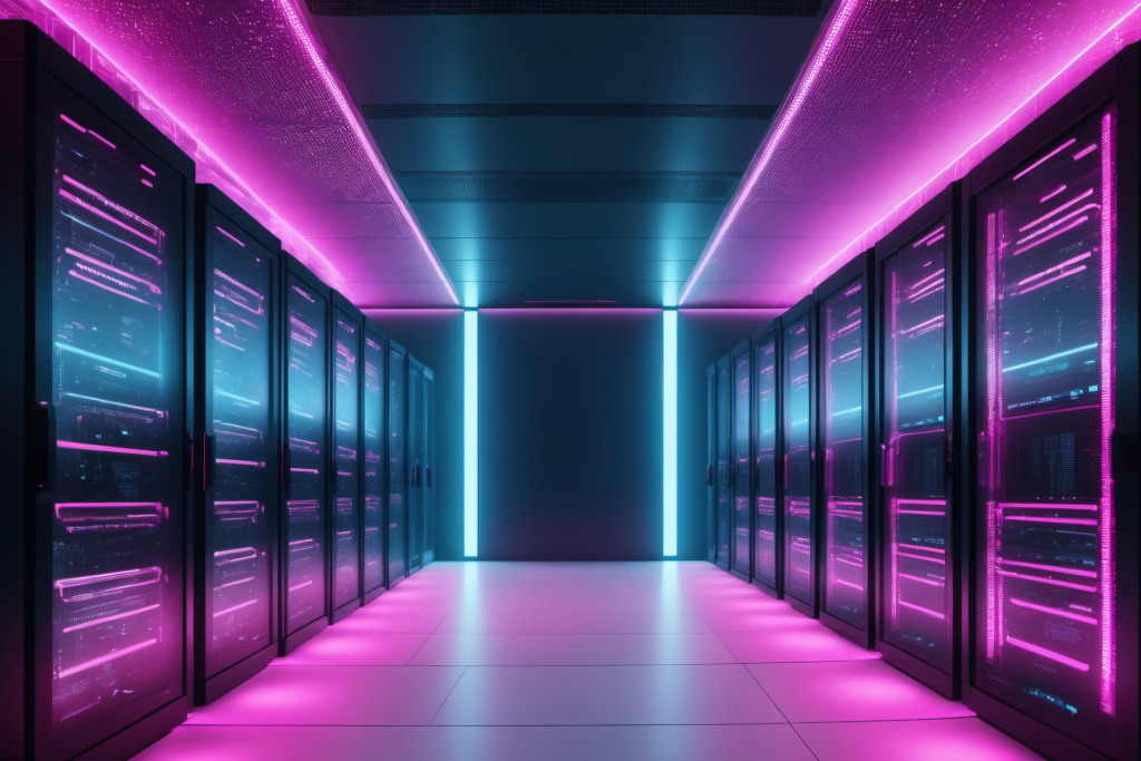 云传输室内数据中心科技摄影图片