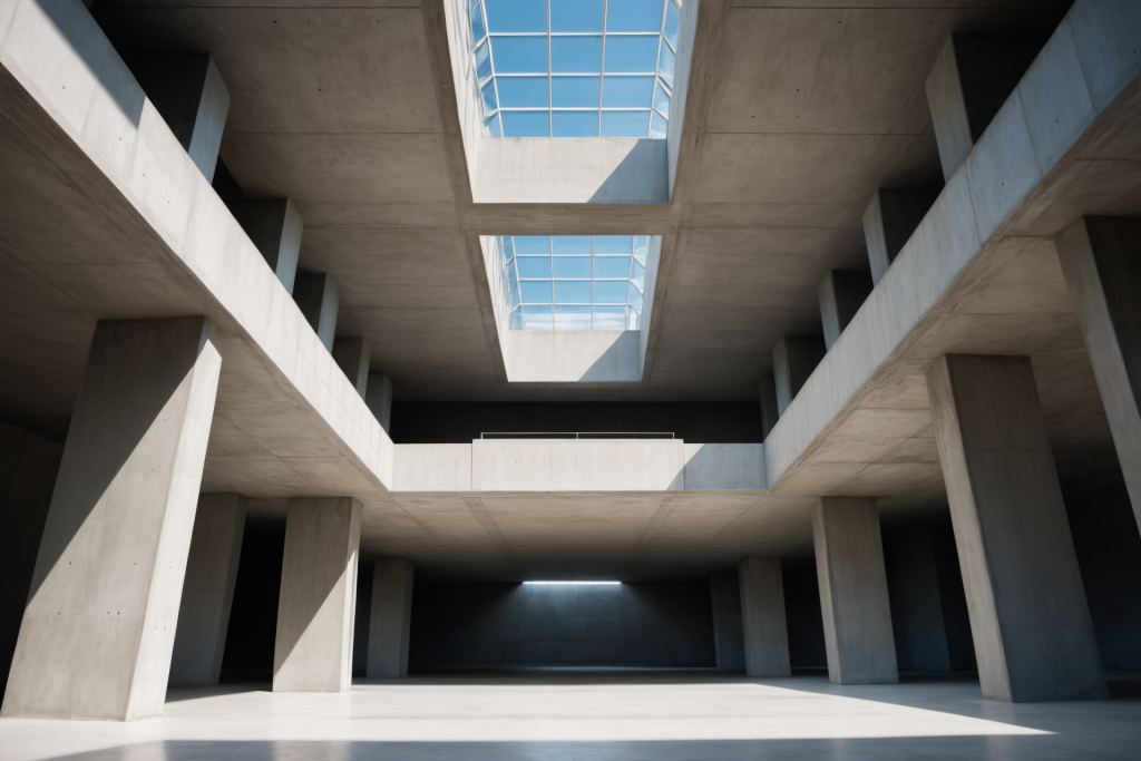 建筑表现工业建筑模型空间摄影图