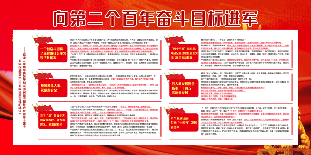 奋进新征程党建展板