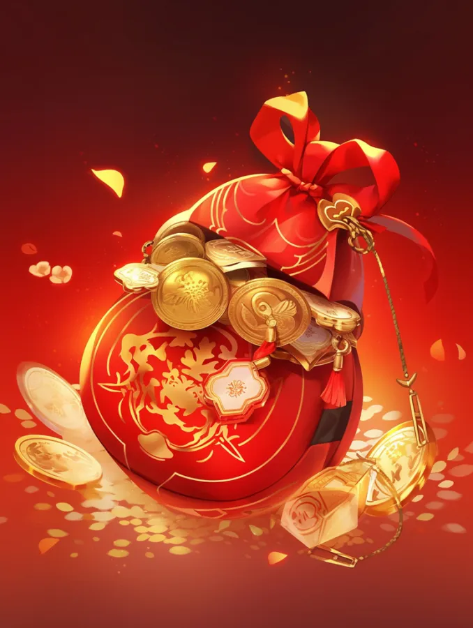 红色喜庆福袋素材图片