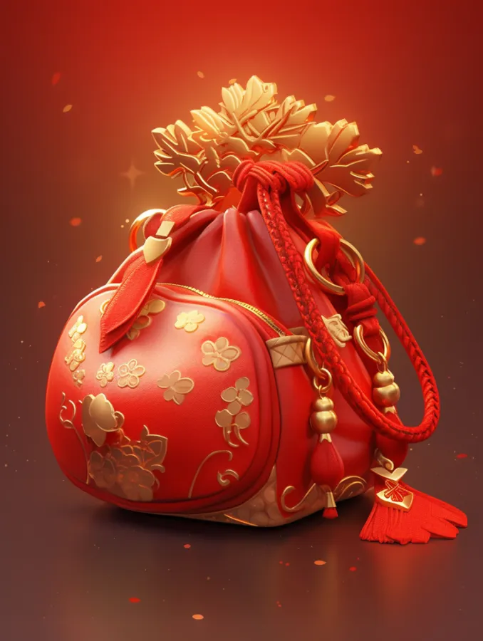 红色福袋元素图片