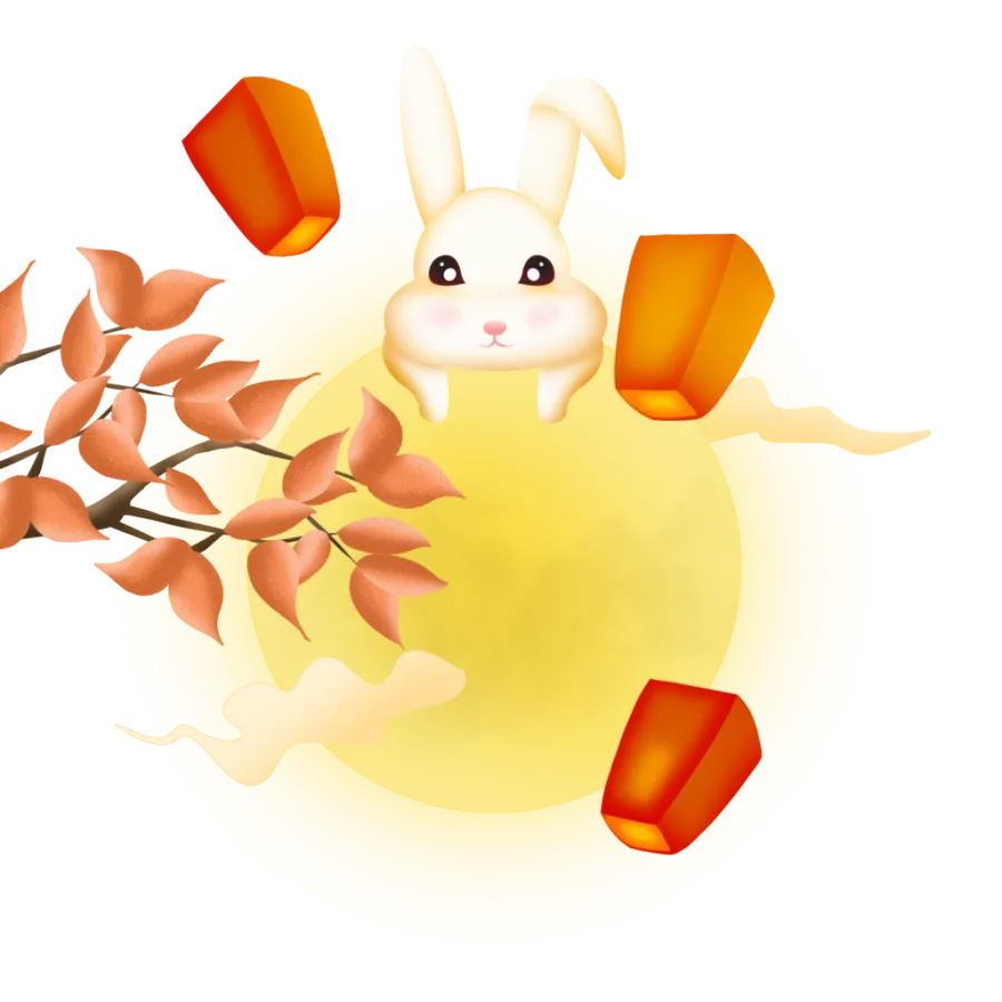 唯美文艺月亮中秋国潮元素