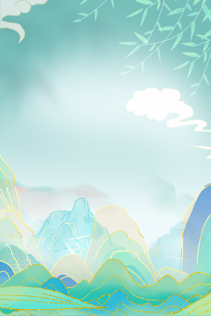 时尚唯美高端大气国潮中式海报背景