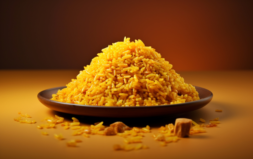 一桌子美食一碗大米饭素材图片