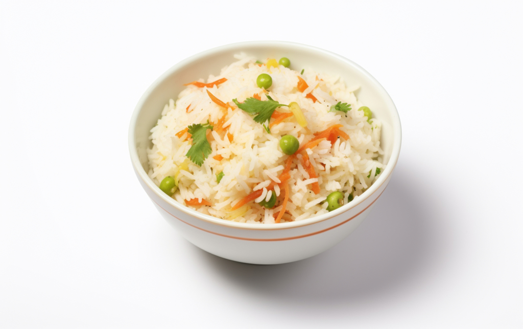 一桌子美食一碗大米饭素材图片