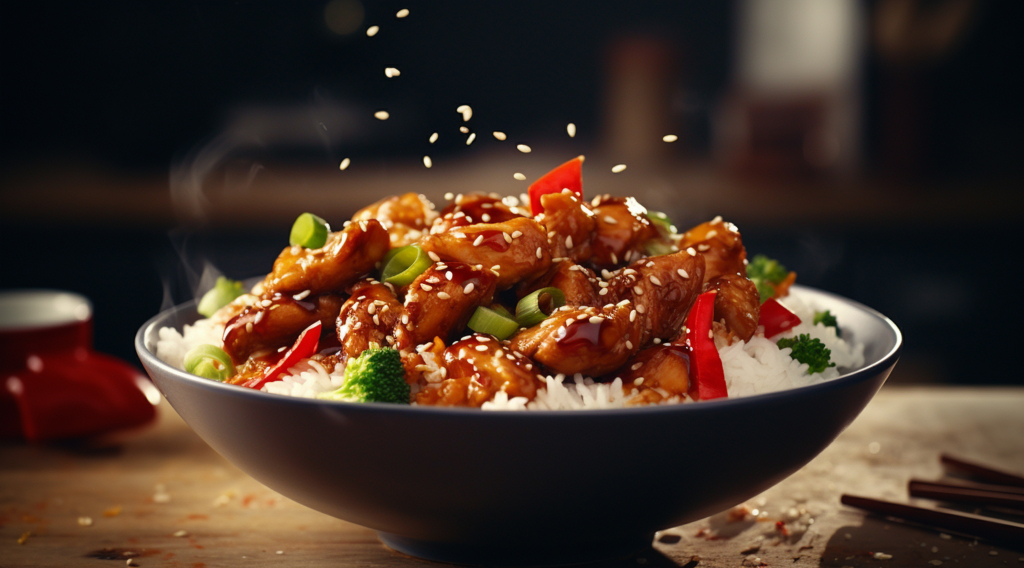 减脂餐卤肉盖饭素材图片