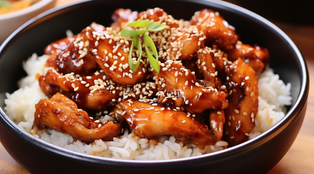 减脂餐卤肉盖饭素材图片