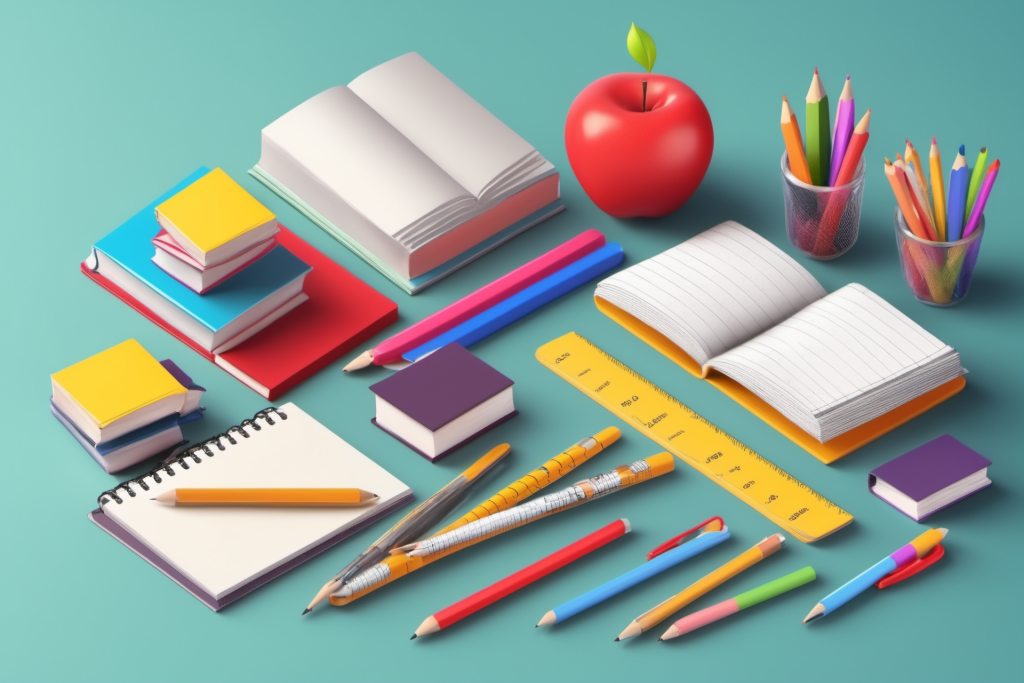 尺子校园学习工具元素插画