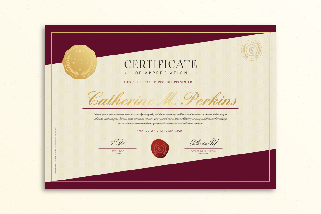 简约简单英文英国获奖荣誉证书