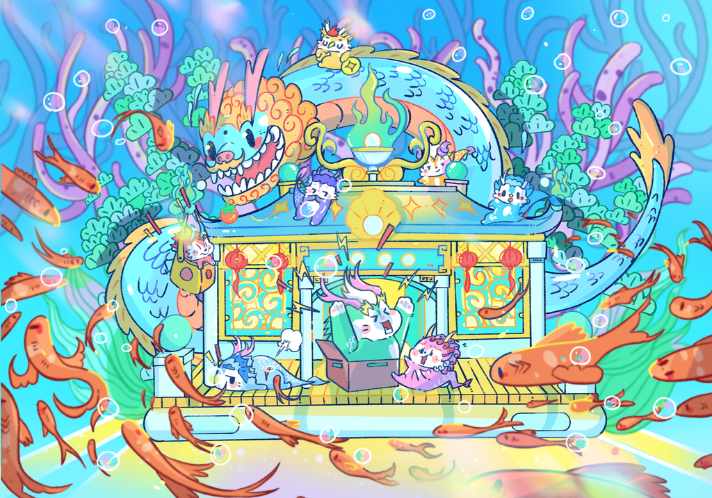 龙年卡通形象插画