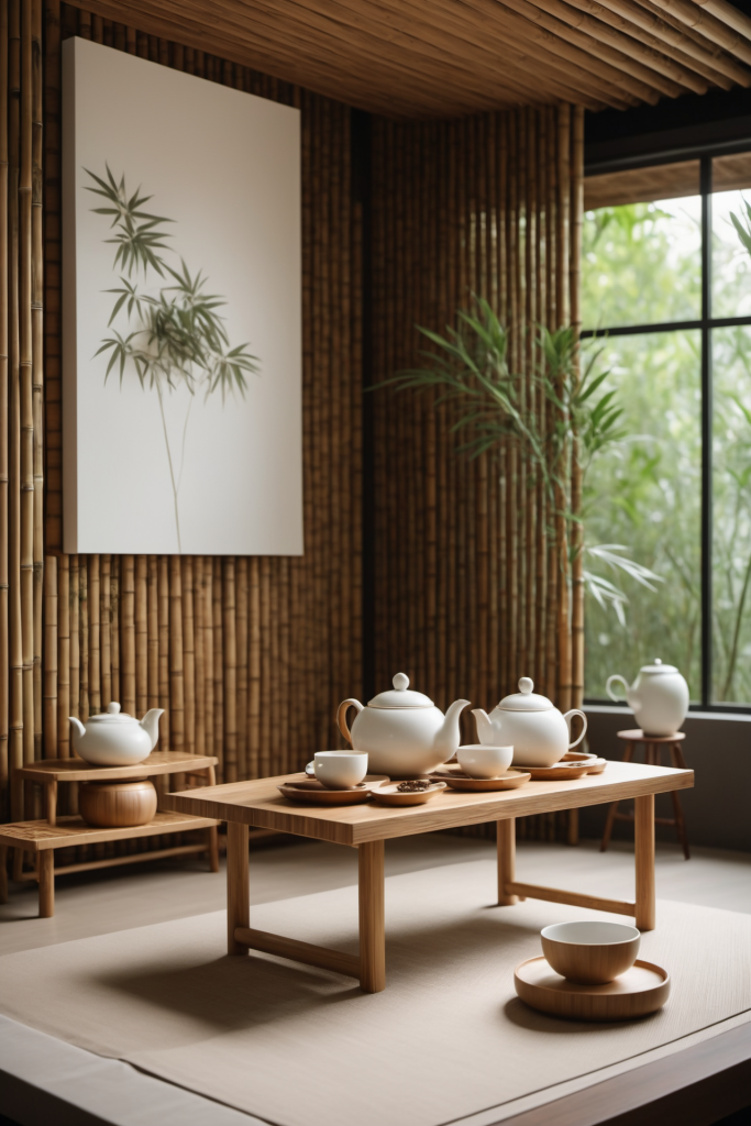 禅意茶艺茶室室内设计效果图摄影图png下载_编号619537894985571485-设图网