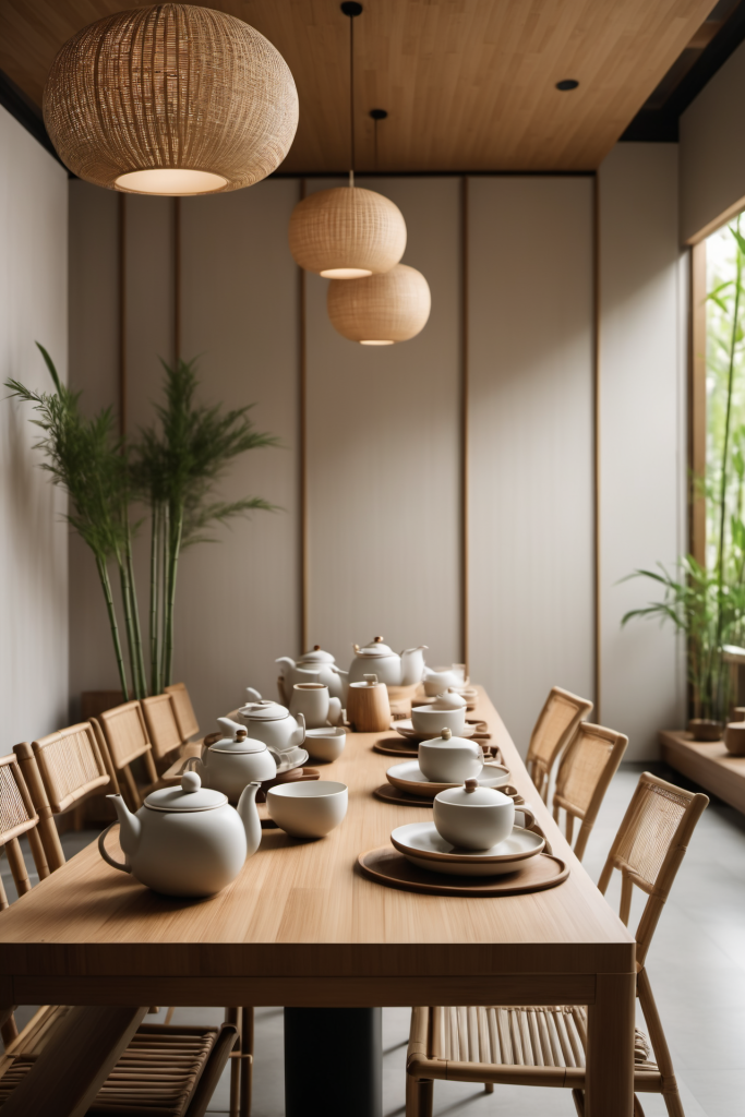 极简茶艺茶室室内设计效果图摄影图png下载_编号619574299958843295-设图网