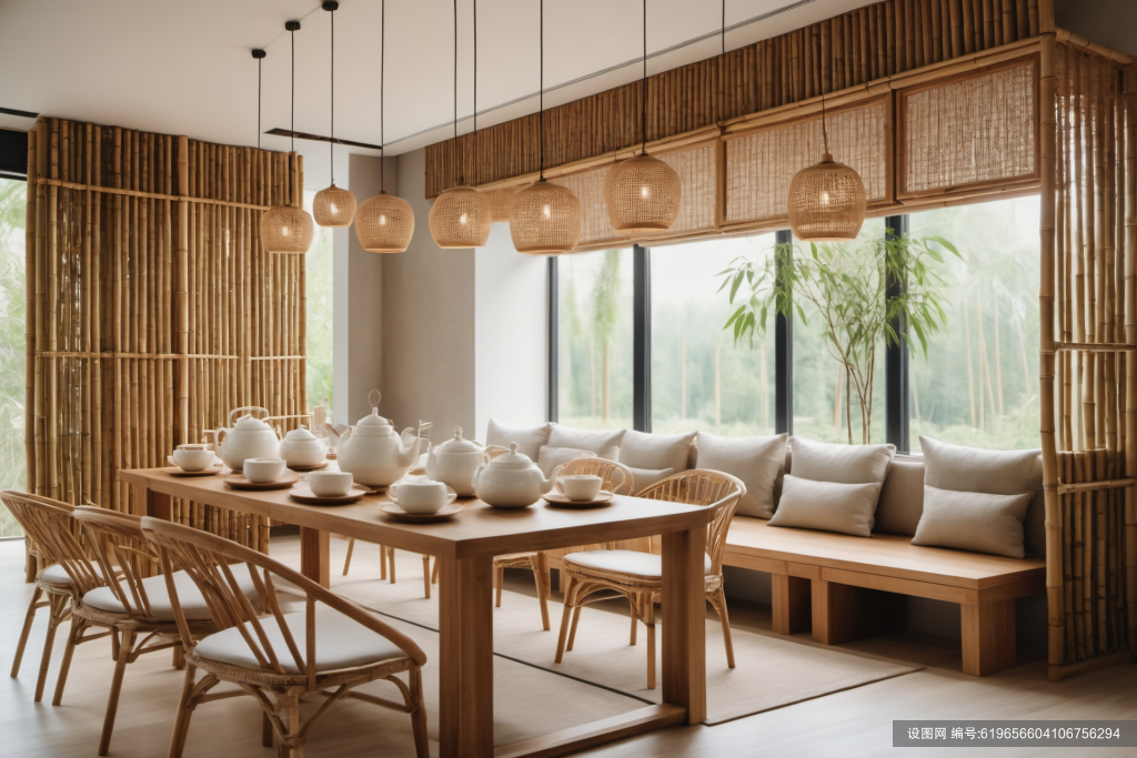 养生会所茶艺茶室室内设计效果图摄影图png下载_编号619656604106756294-设图网