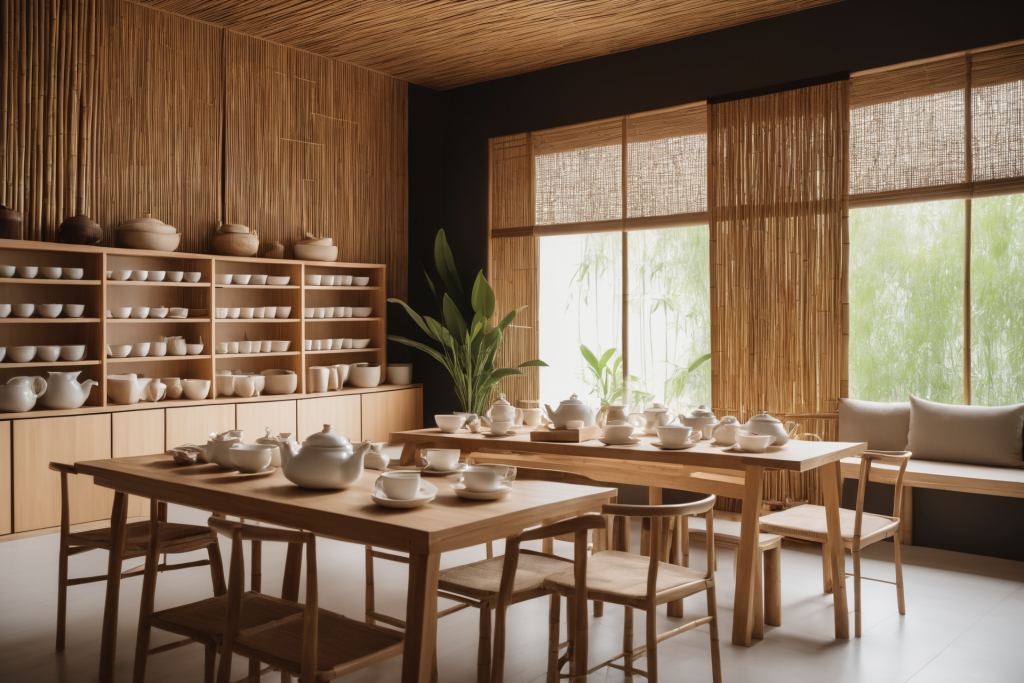 极简茶艺茶室室内设计效果图摄影图png下载_编号619847581681457987-设图网