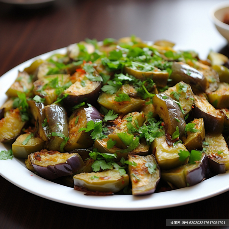 烧茄子素材食物素材图片