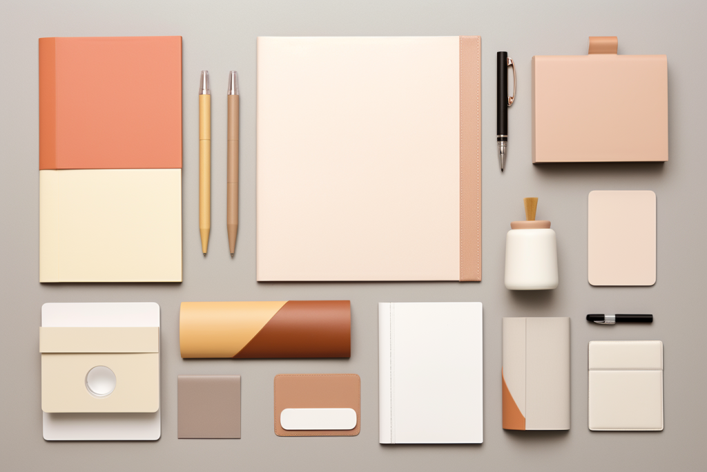 商务文件办公用品VI样机效果图