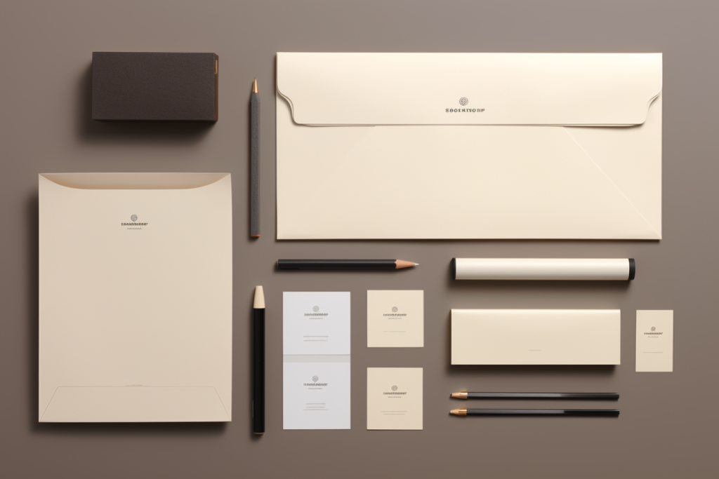 商务贴图办公用品VI样机效果图