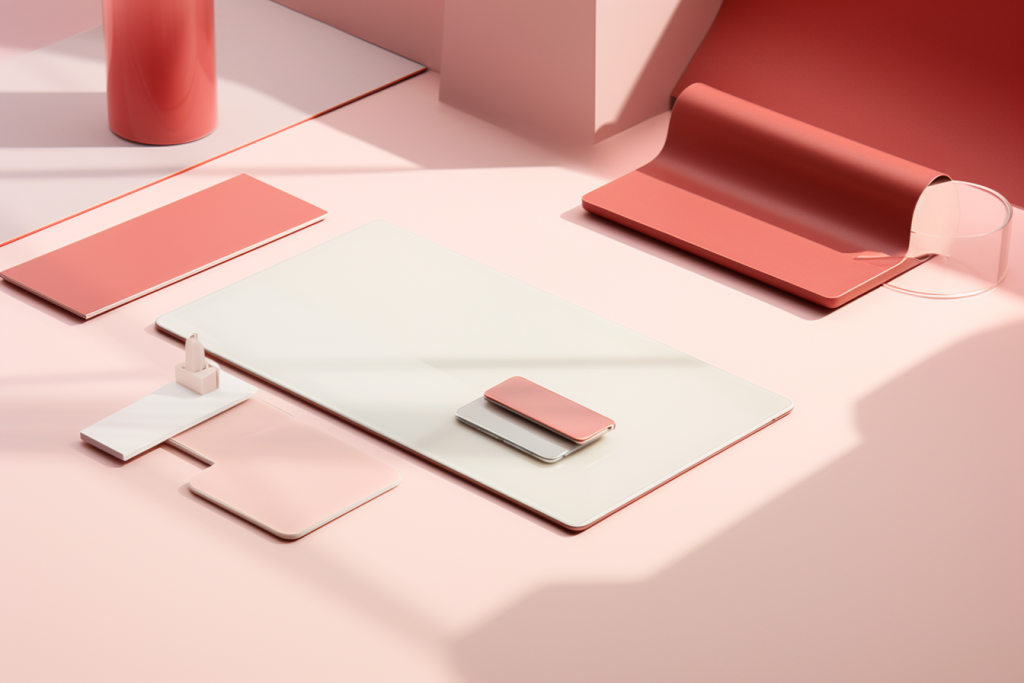 商务信封办公用品VI样机效果图