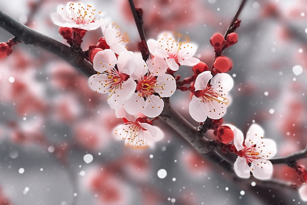 早春花朵梅花盛开图片摄影图