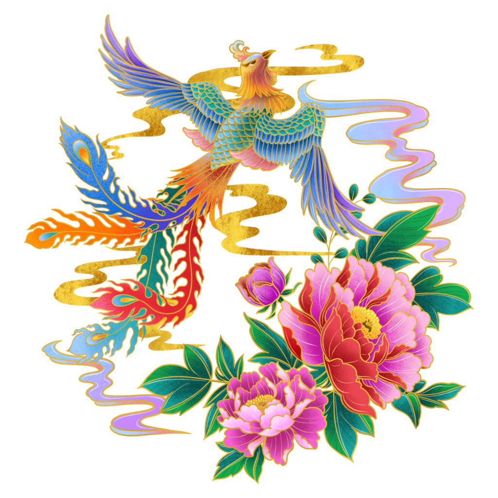 悬挂式传统凤凰纹样素材