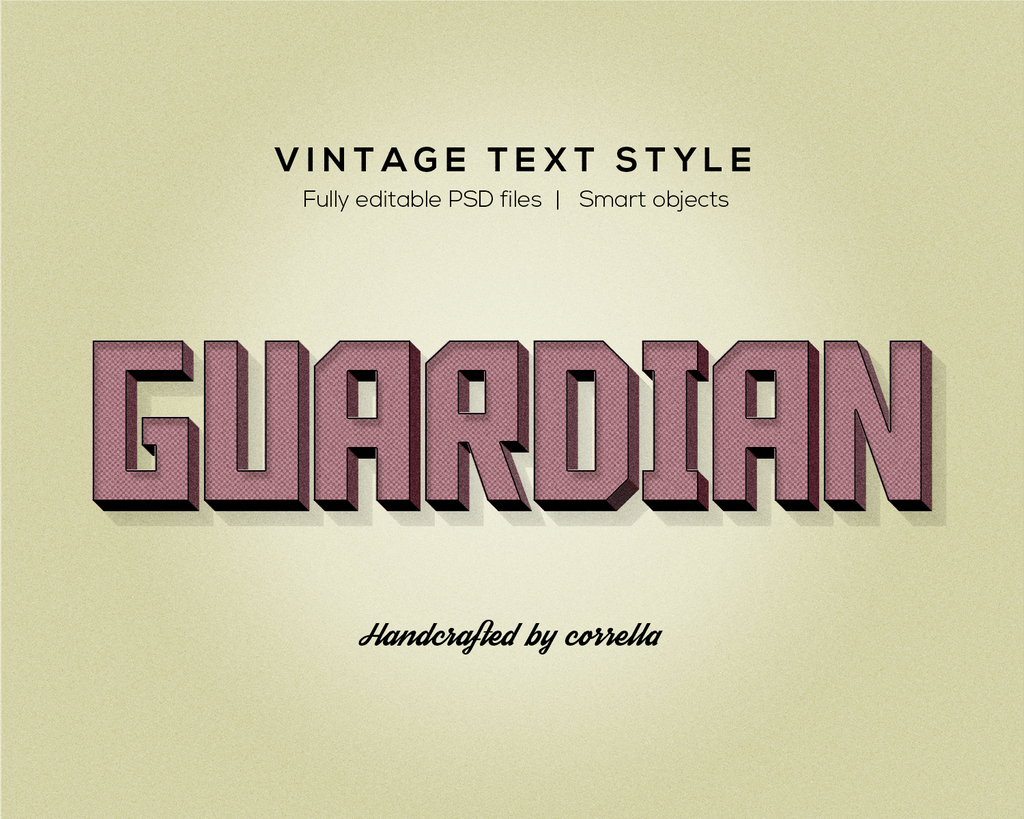 guardian英文艺术特效字素材