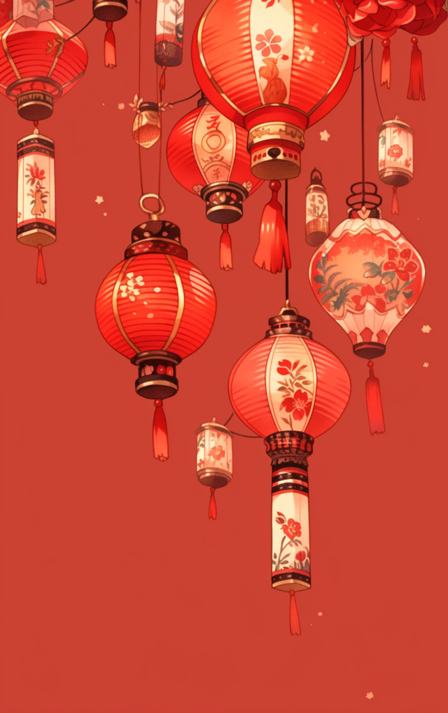 简约节日灯笼背景红色喜庆背景