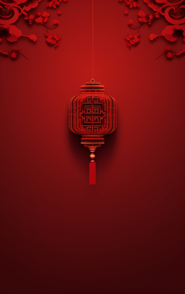 简约节日灯笼背景红色喜庆背景