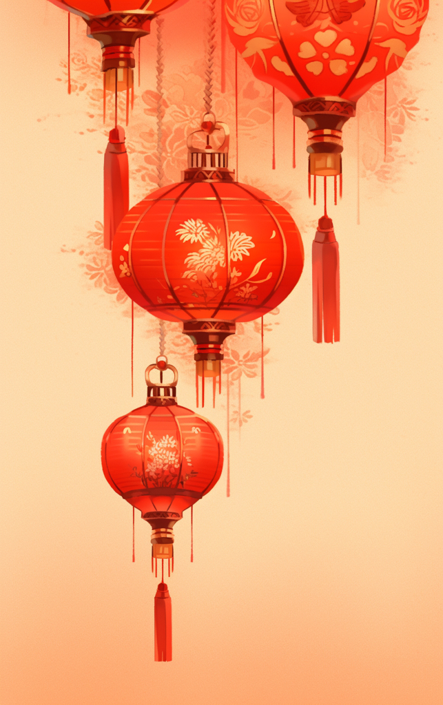 红色喜庆灯笼背景素材图片