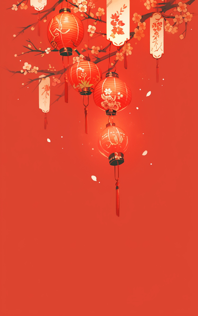 红色喜庆灯笼背景素材图片