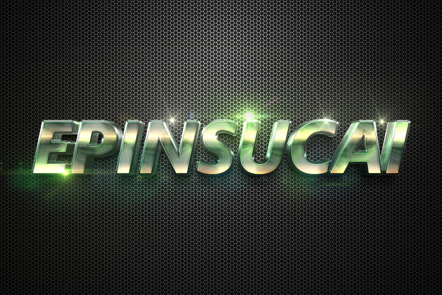 epinsuca金属质感立体字素材