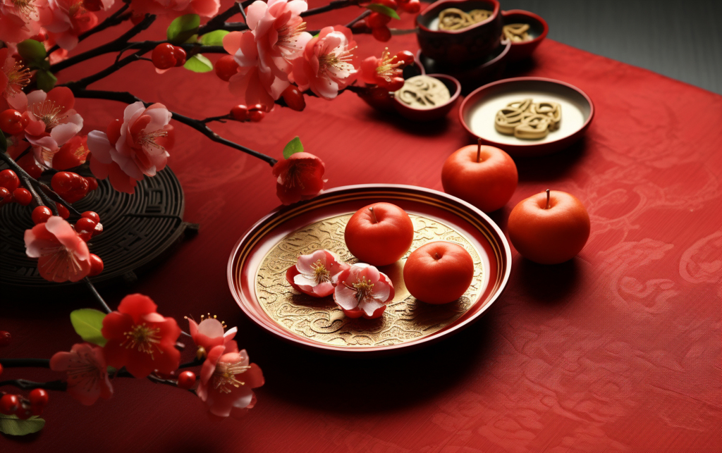 花朵节日新年喜庆背景素材图片