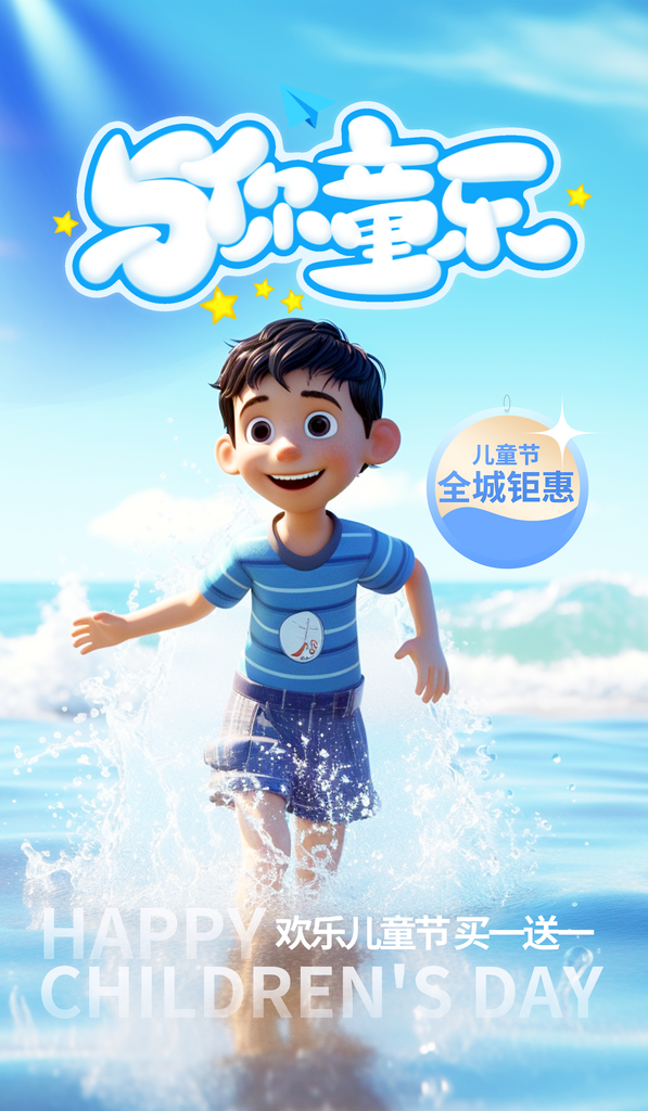 61儿童节快乐童年宣传海报