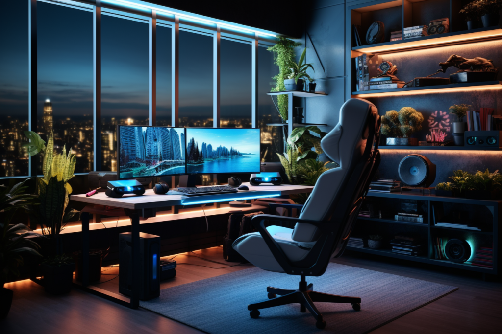 电竞装修房间图片摄影图