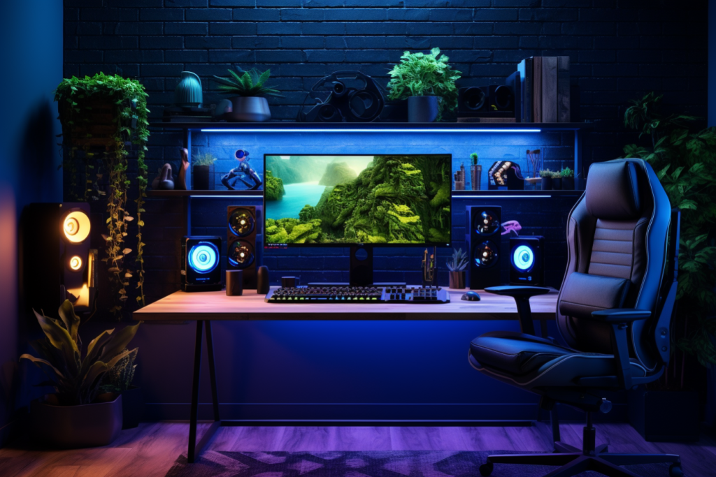 电竞装修房间图片摄影图